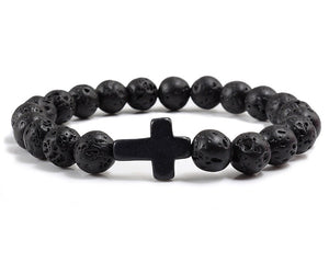 Beads and Cross Bracelet