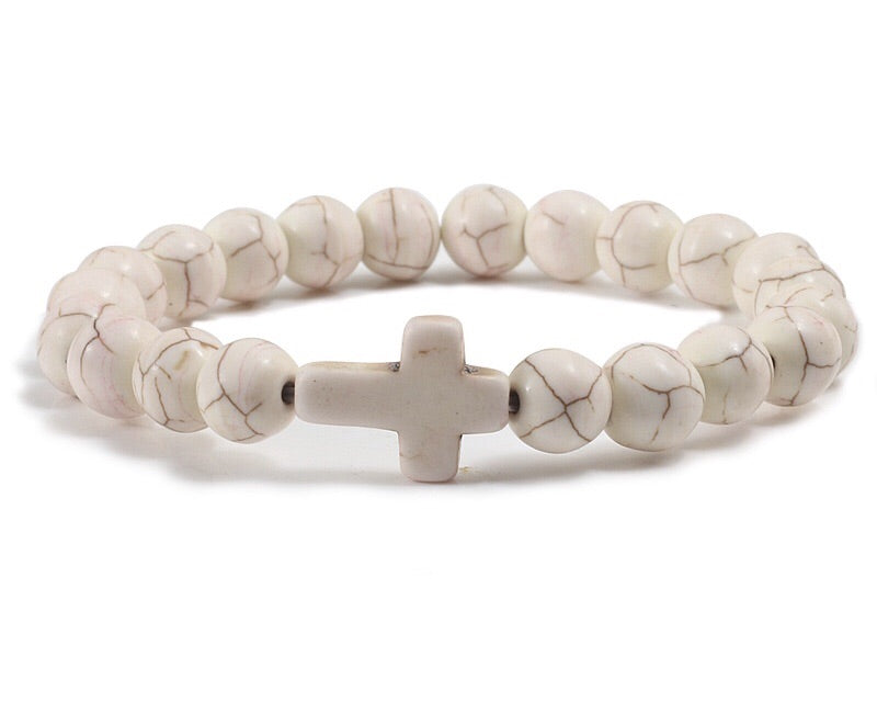 Beads and Cross Bracelet