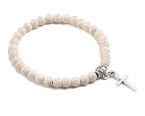 Rosary Cross Charm Bracelet