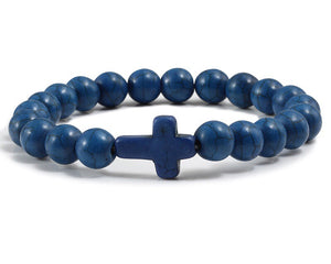 Beads and Cross Bracelet