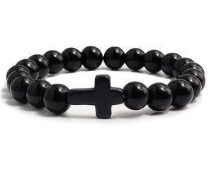 Beads and Cross Bracelet